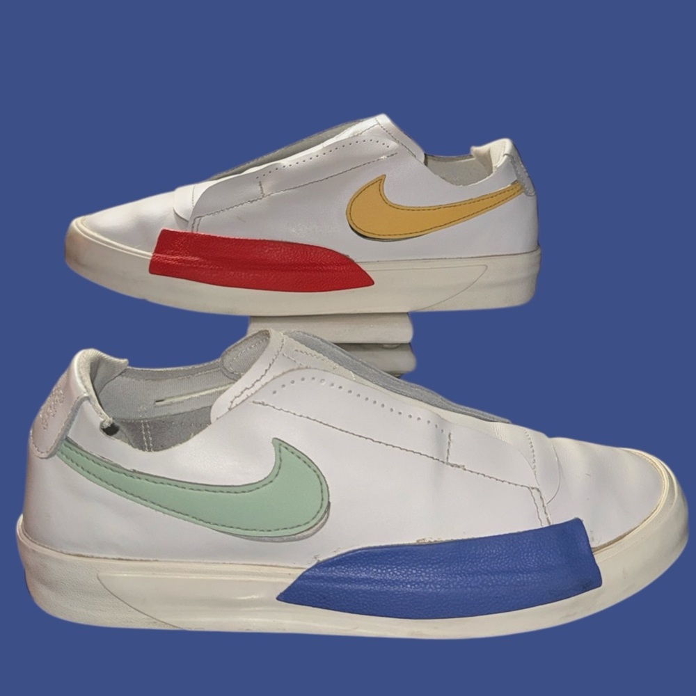 Sz 6.5 - NIKE WMNS BLAZER SLIP ‘WHITE MULTI-COLOR’ [CJ1651-101]